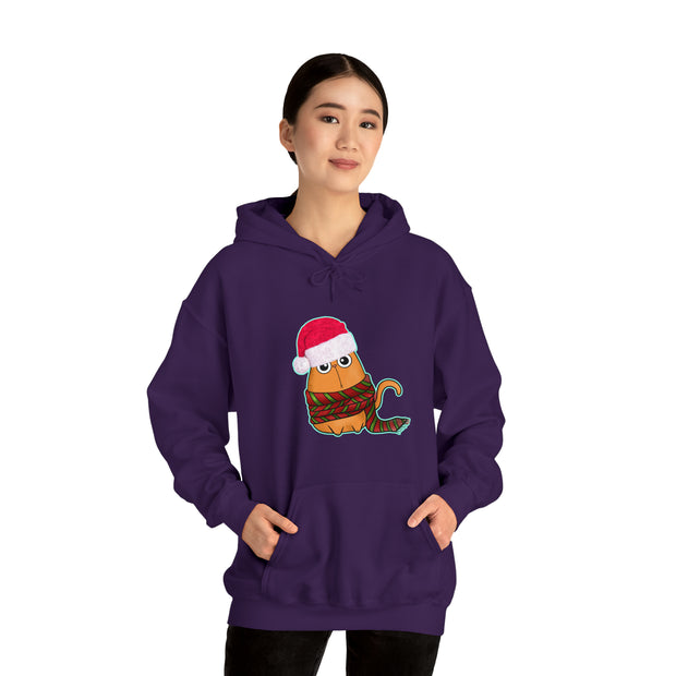 Christmas cat Unisex Heavy Blend™ Hooded Sweatshirt