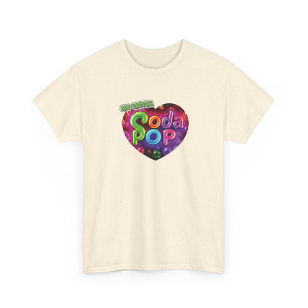 Soda Pop Heart Tee - Vintage Unisex Cotton T-Shirt, Casual Wear, Retro Graphic Tee, Gift for Soda Lovers, Summer Fashion