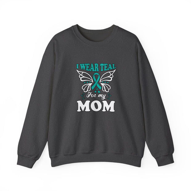 Teal for Mom Unisex Heavy Blend™ Crewneck Sweatshirt