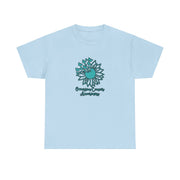 Ovarian Cancer Sunflower Unisex Heavy Cotton Tee