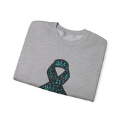 Ovarian Cancer Ribbon Unisex Heavy Blend™ Crewneck Sweatshirt