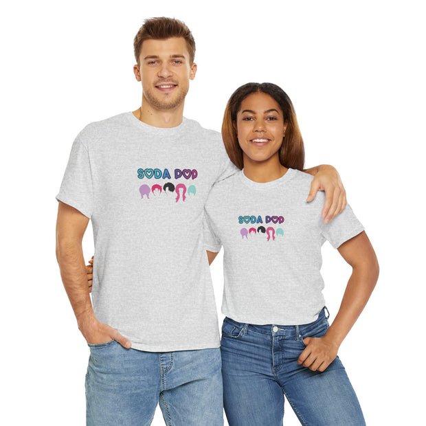 Colorful Soda Pop Unisex Heavy Cotton Tee | Fun Graphic Tee for All Occasions, Festival Apparel, Casual Wear, Gift Ideas, Summer Style