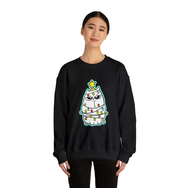 Christmas cat Unisex Heavy Blend™ Crewneck Sweatshirt