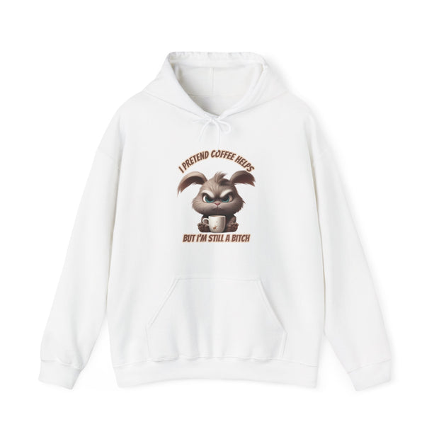 I Pretend that Coffee Helps Unisex Heavy Blend™ Hooded Sweatshirt