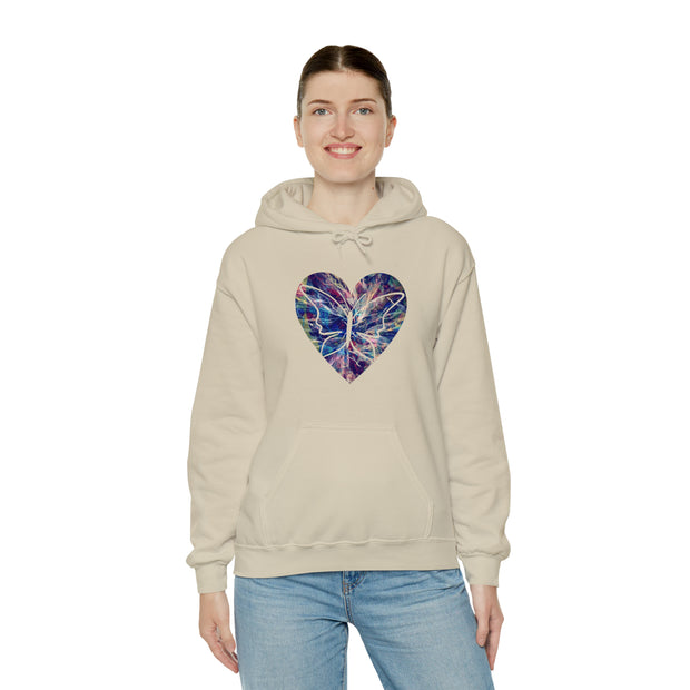 Heart Butterfly Unisex Heavy Blend™ Hooded Sweatshirt