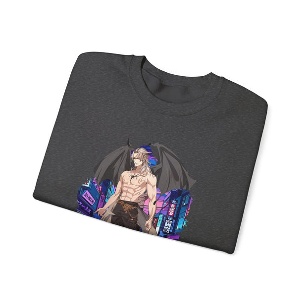Anime Male Demon Unisex Heavy Blend™ Crewneck Sweatshirt