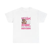Anime, Boba, Sketching Unisex Heavy Cotton Tee