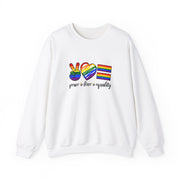 Peace Love Equality Unisex Heavy Blend™ Crewneck Sweatshirt