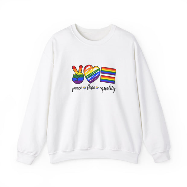Peace Love Equality Unisex Heavy Blend™ Crewneck Sweatshirt