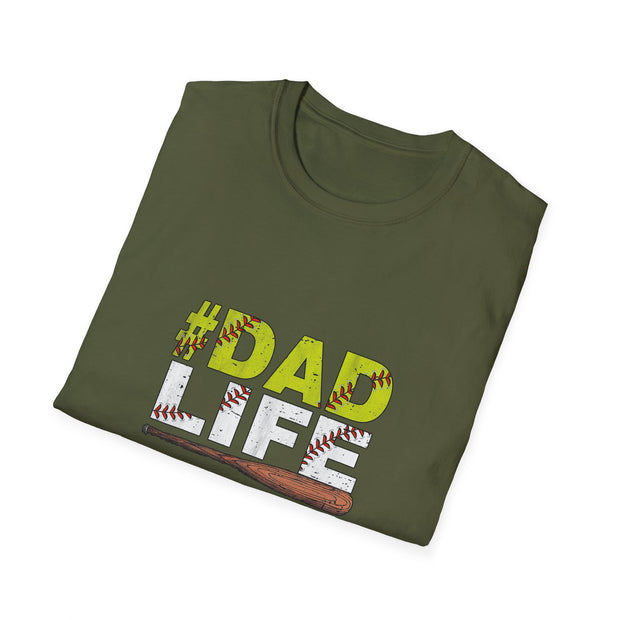 Baseball Dad Life Unisex Softstyle T-Shirt
