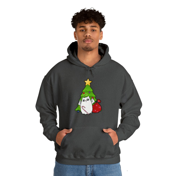 Christmas cat Unisex Heavy Blend™ Hooded Sweatshirt
