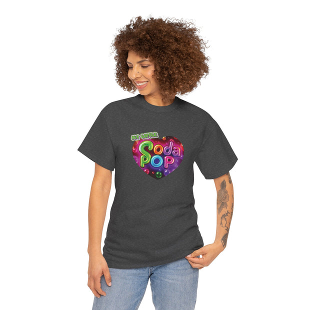 Soda Pop Heart Tee - Vintage Unisex Cotton T-Shirt, Casual Wear, Retro Graphic Tee, Gift for Soda Lovers, Summer Fashion