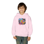 Youth Soda Pop Hooded Sweatshirt, Cute Sweatshirt, Gift for Kids, Fun Hoodie, Colorful Graphic Sweatshirt