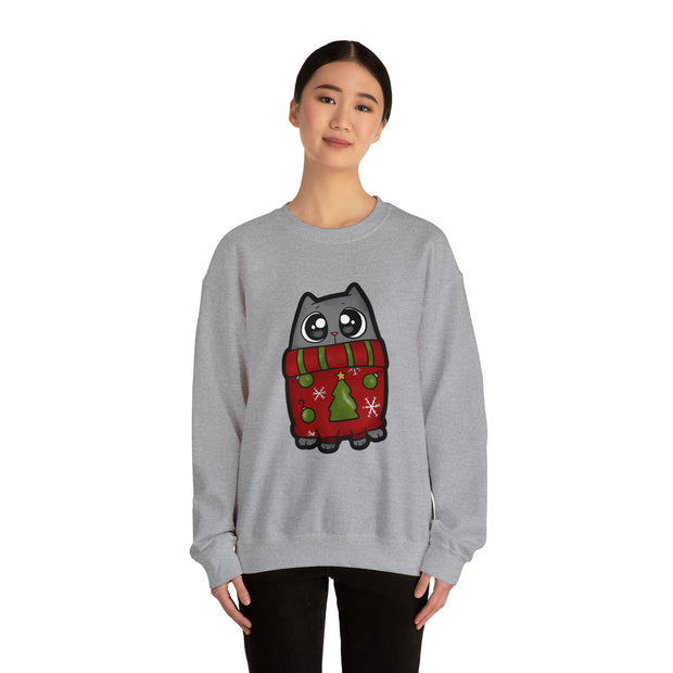 Christmas cat Unisex Heavy Blend™ Crewneck Sweatshirt