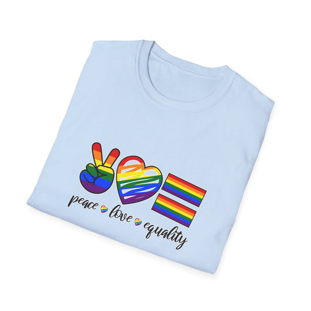 Peace Love and Equality Unisex Softstyle T-Shirt