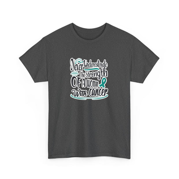 Ovarian Cancer Unisex Heavy Cotton Tee