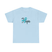Ovarian Cancer Hope Unisex Heavy Cotton Tee