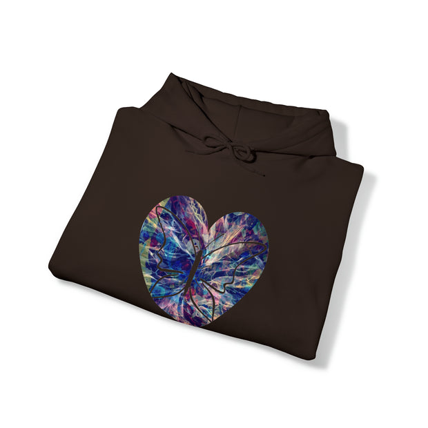 Heart Butterfly Unisex Heavy Blend™ Hooded Sweatshirt