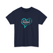 Ovarian Cancer Survivor Unisex Heavy Cotton Tee