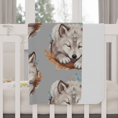 Baby wolf Toddler Blanket