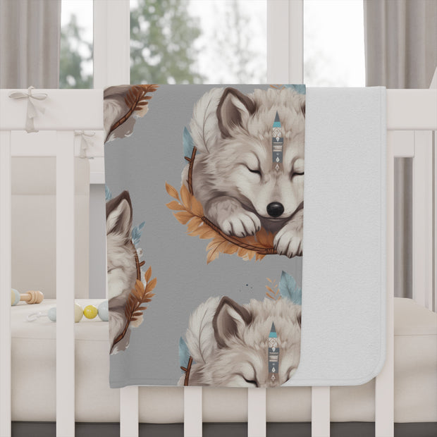 Baby wolf Toddler Blanket