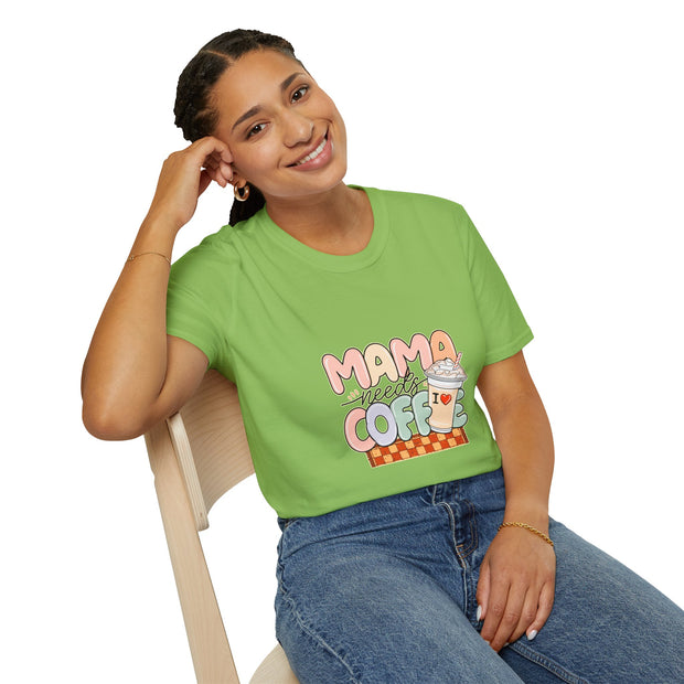 Mama needs Coffee Unisex Softstyle T-Shirt