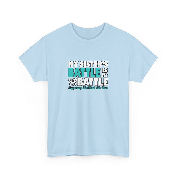 Sister Ovarian Cancer Unisex Heavy Cotton Tee