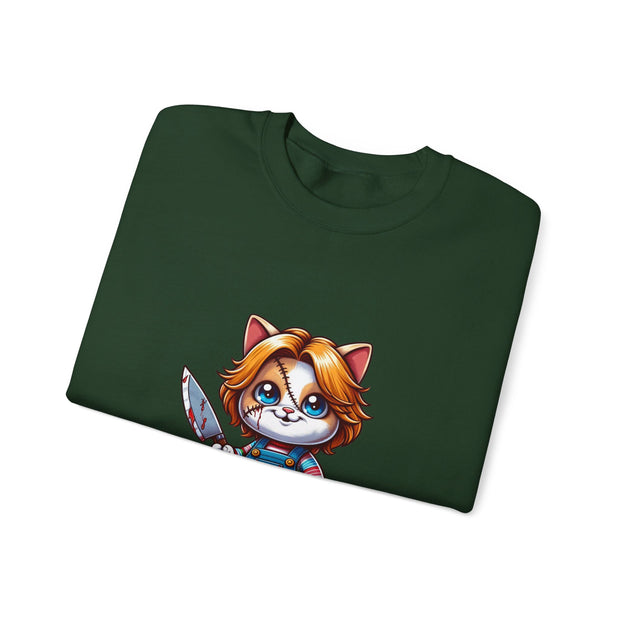 Horror Movie Cats Unisex Heavy Blend™ Crewneck Sweatshirt