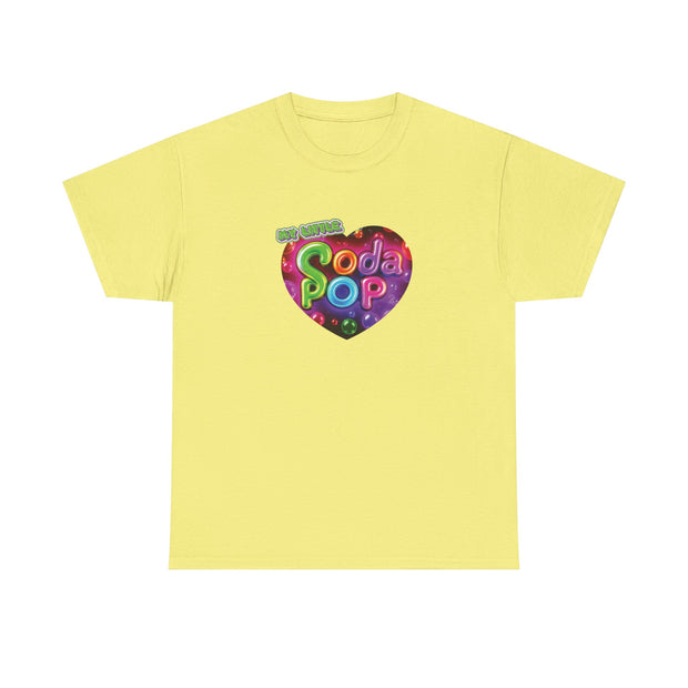 Soda Pop Heart Tee - Vintage Unisex Cotton T-Shirt, Casual Wear, Retro Graphic Tee, Gift for Soda Lovers, Summer Fashion