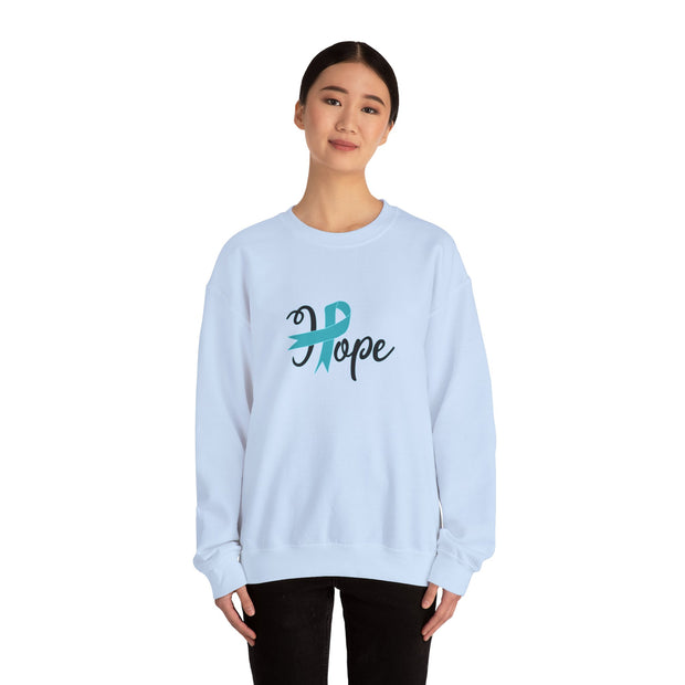 Ovarian Cancer Hope Unisex Heavy Blend™ Crewneck Sweatshirt