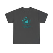 Ovarian Cancer Sunflower Unisex Heavy Cotton Tee