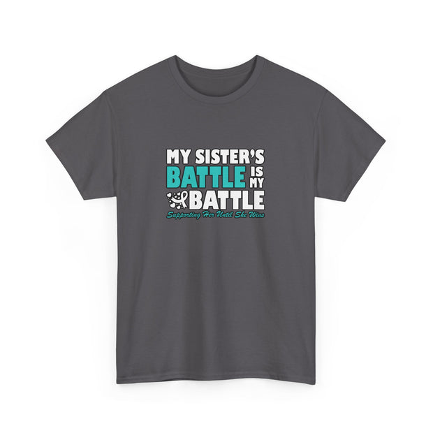 Sister Ovarian Cancer Unisex Heavy Cotton Tee