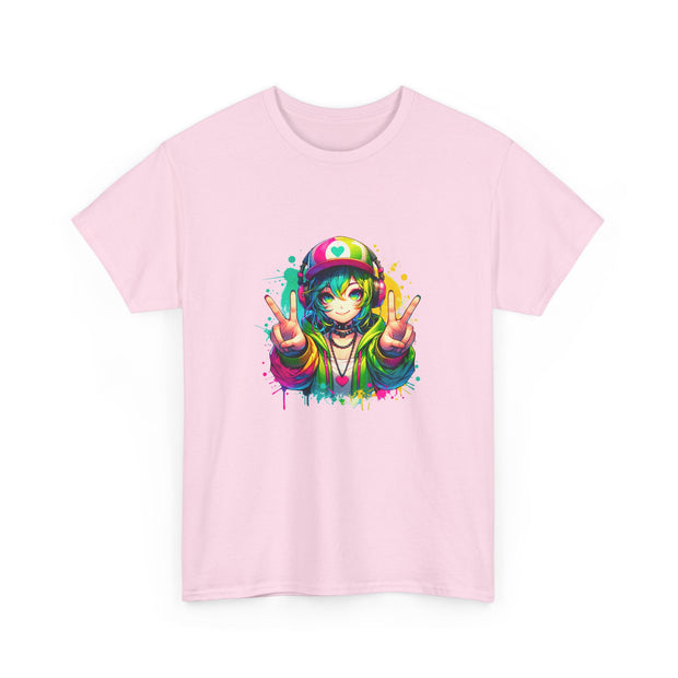 Graffiti Anime Girls Unisex Heavy Cotton Tee