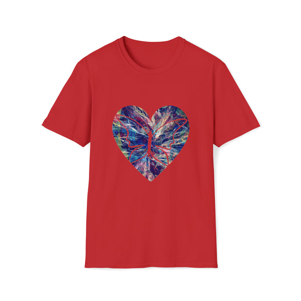 Heart Butterfly Unisex Softstyle T-Shirt