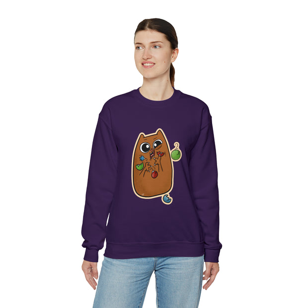 Christmas cat Unisex Heavy Blend™ Crewneck Sweatshirt