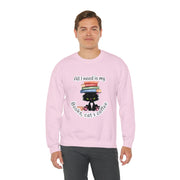 Books, Cat & Coffee Unisex Heavy Blend™ Crewneck Sweatshirt