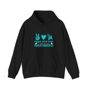 Peace Love Cure Unisex Heavy Blend™ Hooded Sweatshirt