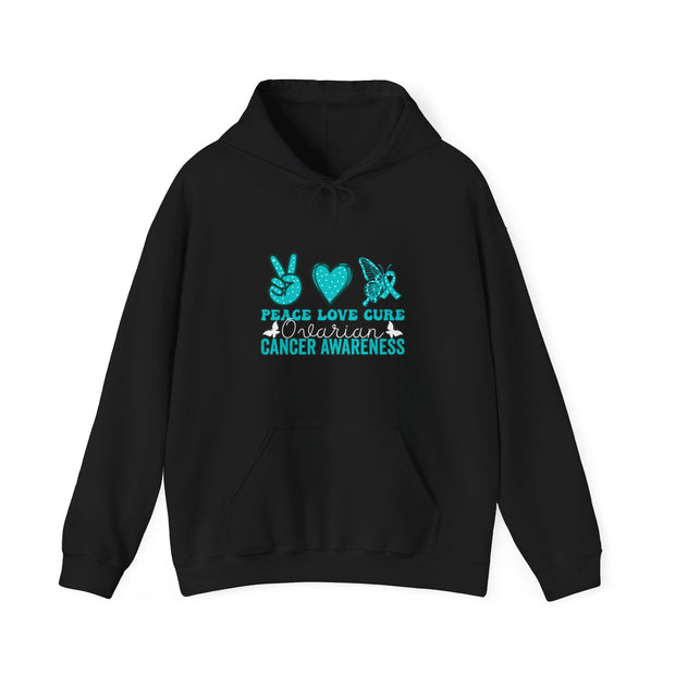 Peace Love Cure Unisex Heavy Blend™ Hooded Sweatshirt