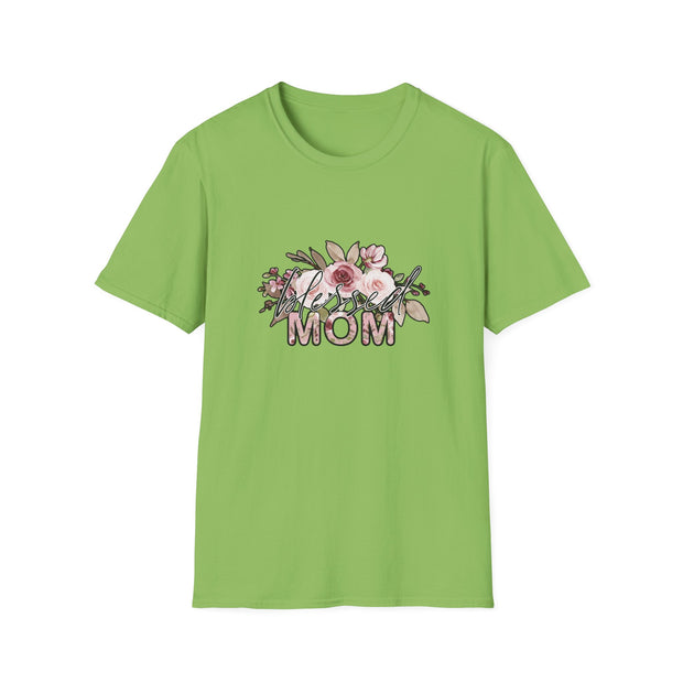 Mom Flowers Unisex Softstyle T-Shirt