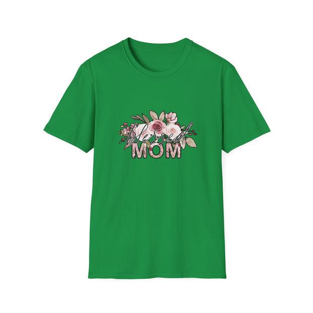 Mom Flowers Unisex Softstyle T-Shirt