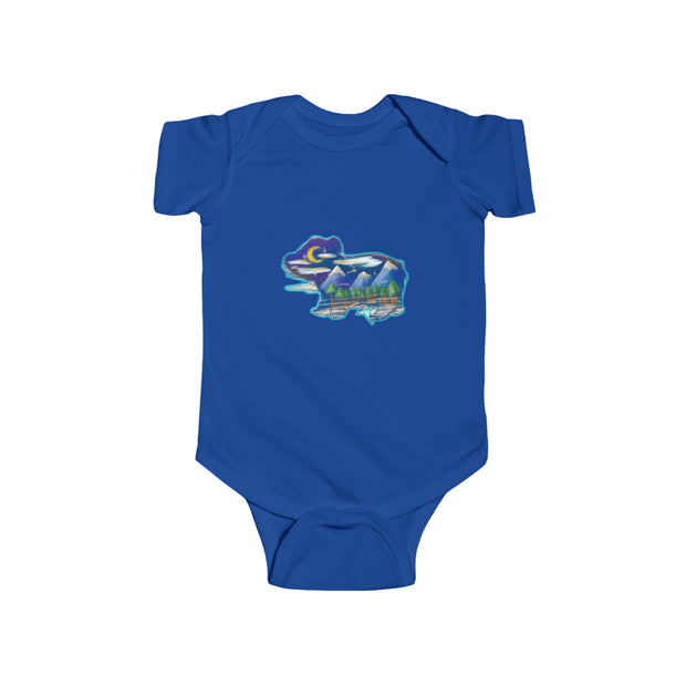 Nighttime bear Infant Fine Jersey Bodysuit