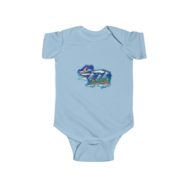 Nighttime bear Infant Fine Jersey Bodysuit