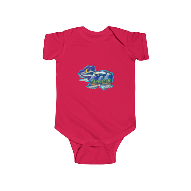 Nighttime bear Infant Fine Jersey Bodysuit
