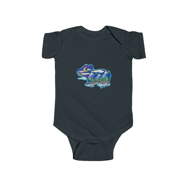 Nighttime bear Infant Fine Jersey Bodysuit