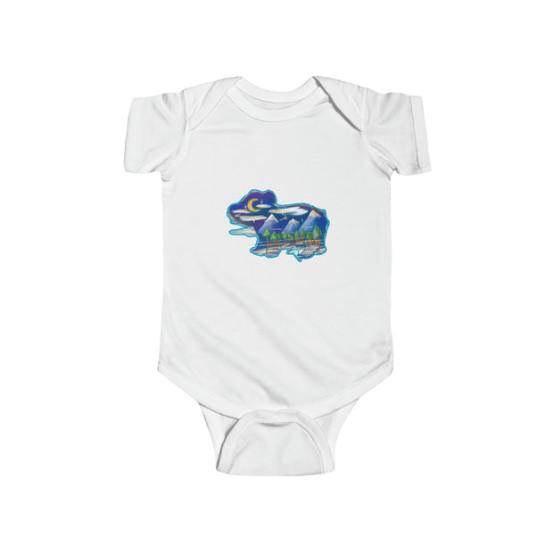 Nighttime bear Infant Fine Jersey Bodysuit