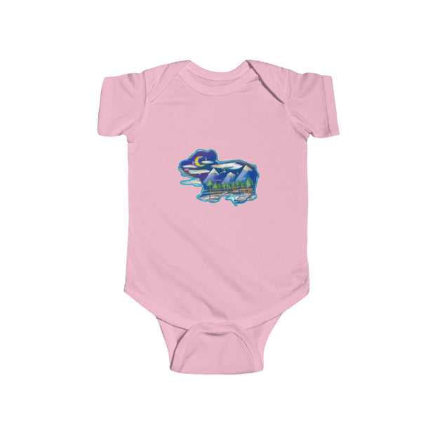 Nighttime bear Infant Fine Jersey Bodysuit