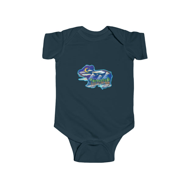 Nighttime bear Infant Fine Jersey Bodysuit