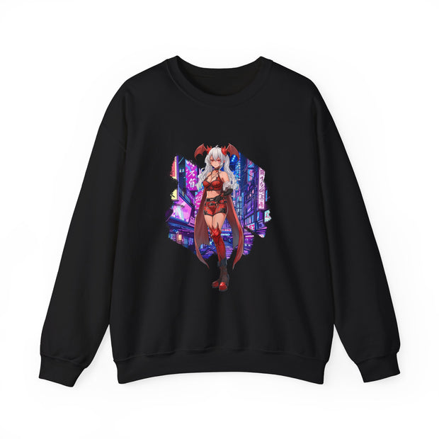 Anime Female Demon Unisex Heavy Blend™ Crewneck Sweatshirt