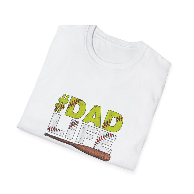 Baseball Dad Life Unisex Softstyle T-Shirt