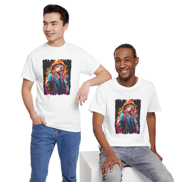 Graffiti Anime Girls Unisex Heavy Cotton Tee